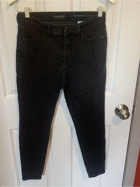 Banana Republic Dark Charcoal High-Rise Skinny Jeans